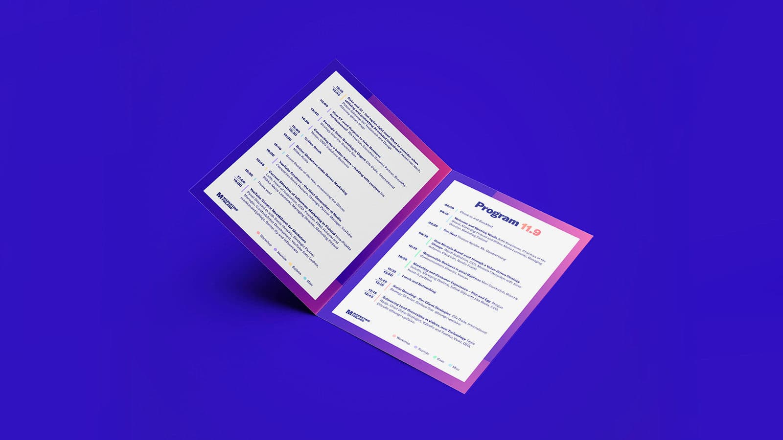Marketing Finland pamphlet open
